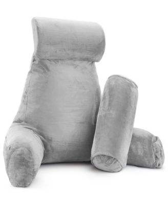 Soft Velour Cover Reading Backrest Pillow Set, Extra Large