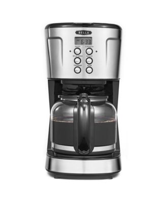 Bella - 12 Cup Programmable Coffee Maker Stainless Steel