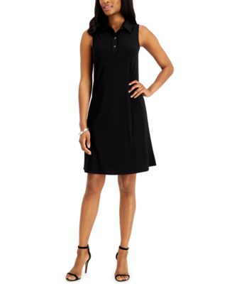 Anne Klein Sleeveless Trapeze Dress - Macy's