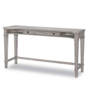 Rachael Ray Belhaven Sofa Table / Desk In Weathered Plank Finish Wood In White