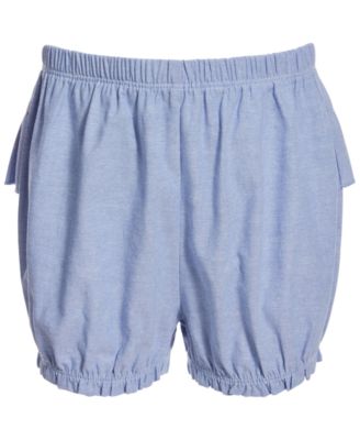 First Impressions - Toddler Girls Chambray Ruffle Cotton Bloomers