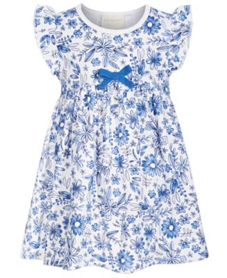 First Impressions Toddler Girls Watercolor Floral-Print Cotton Dress ...