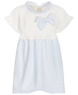 First Impressions Baby Girls Seersucker Dress Set, Created For Macy's In Brunera Blue
