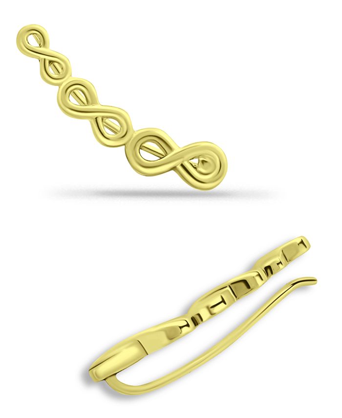 Giani Bernini - Infinity Ear Crawler Earrings in 18k Gold Over Sterling Silver or Sterling Silver
