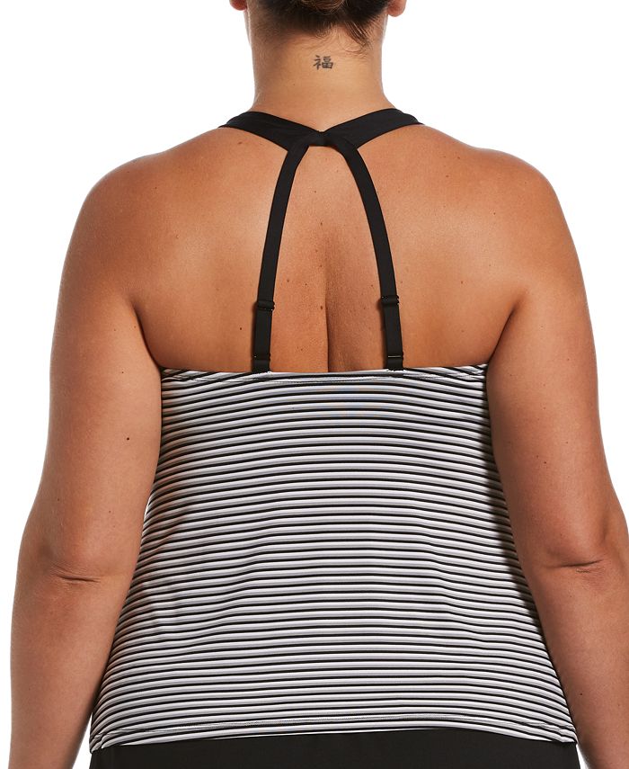 Nike Plus Size Micro Stripe Tankini Top And Reviews Swimsuits And Cover 6124