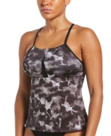 Cloud-Dye Strappy Tankini Top