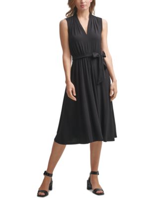 Calvin Klein - V-Neck Midi Dress