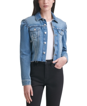 Calvin Klein Jeans Cotton Puff-Sleeve Denim Jacket