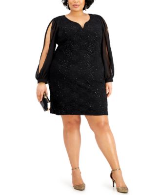split sleeve dress plus size