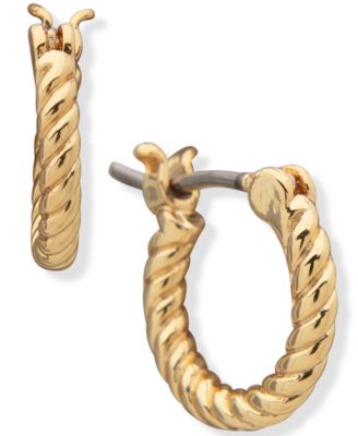 Lauren Ralph Lauren - Rope Texture Huggie Hoop Earrings