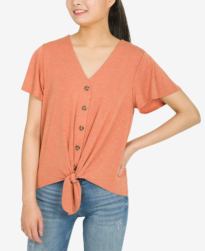 Macy's tie front top outlet