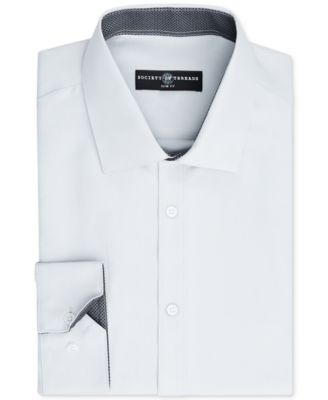 Men's Slim-Fit Non-Iron Performance Solid Dress Shirt