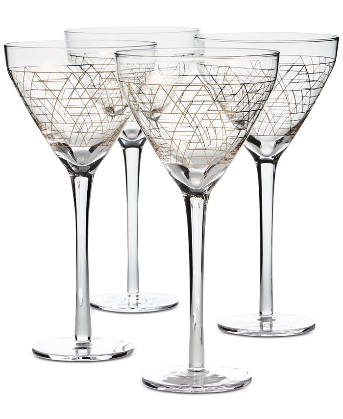 Hotel Collection Clear Fluted Wine Glasses, Set of 4, Created for