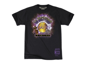 Mitchell & Ness Men's Los Angeles Lakers Showtime Collection T-shirt In Black