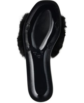 Women's Dusk Faux Fur Band Slide Sandals