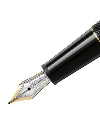 Meisterst&amp;uuml;ck Classique Black Resin &amp; Gold-Coated Fountain Pen 