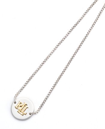 Lauren Ralph Lauren - Logo Disc Bolo Bracelet in Sterling Silver & 18k Gold-Plate
