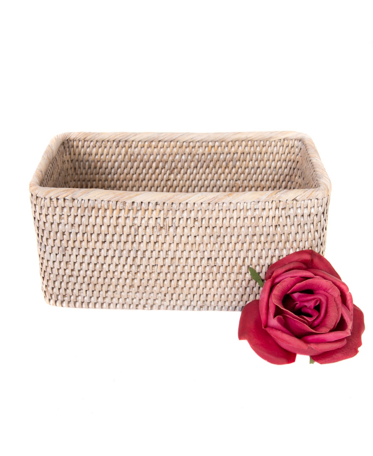 Shop Artifacts Trading Company Artifacts Rattan Rectangular Basket In Off-white