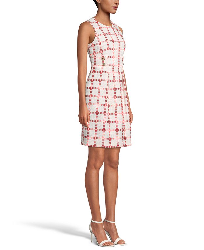 Anne Klein Printed Fit & Flare Dress & Reviews - Dresses - Women - Macy's