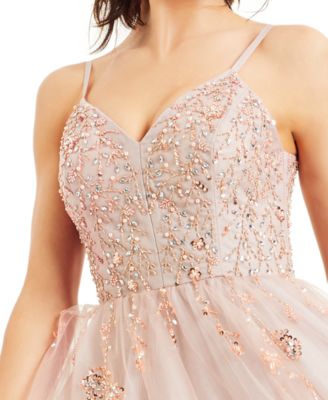 Say Yes to the Prom Juniors' Embellished Chiffon Gown, Created for Macy's