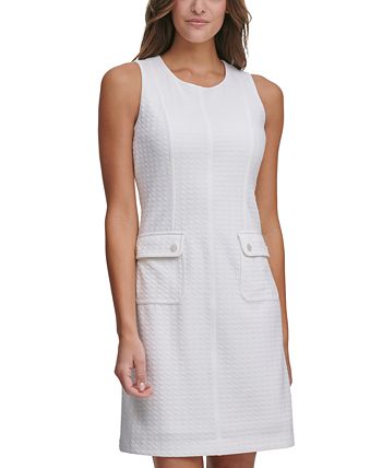 Tommy Hilfiger Textured Knit Pocket Sheath Dress Macy s