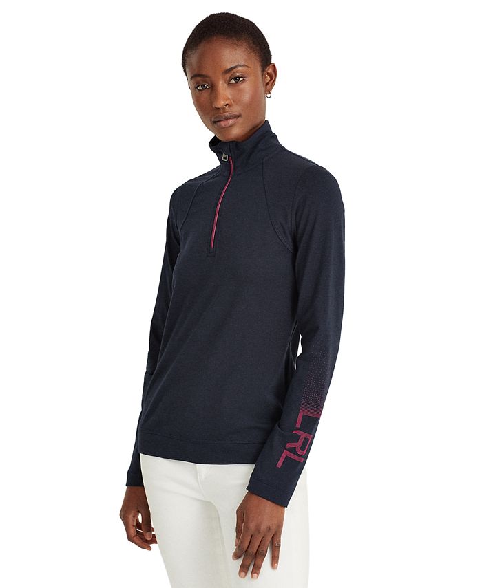 Lauren Ralph Lauren QuarterZip Long Sleeve Top Macy's