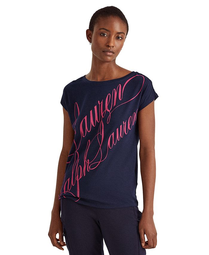Lauren Ralph Lauren Oversized Boatneck T-Shirt & Reviews - Tops - Women ...