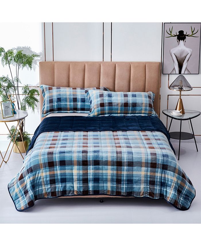 Sutton Home 3Piece Weighted Blanket or Comforter Set, Queen Macy's