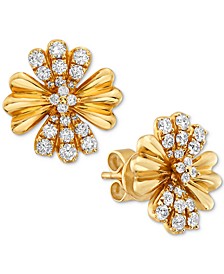 EFFY® Diamond Flower Stud Earrings (1/2 ct. t.w.) in 14k Gold