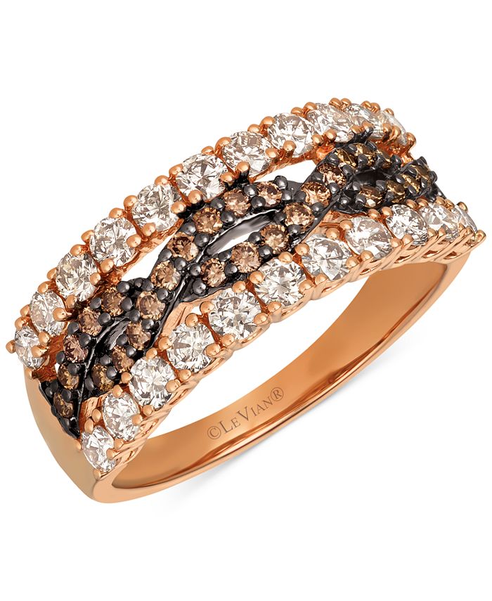 Le Vian Chocolate Diamond & Nude Diamond Statement Ring (1-1/4 ct. .) in  14k Rose Gold & Reviews - Rings - Jewelry & Watches - Macy's