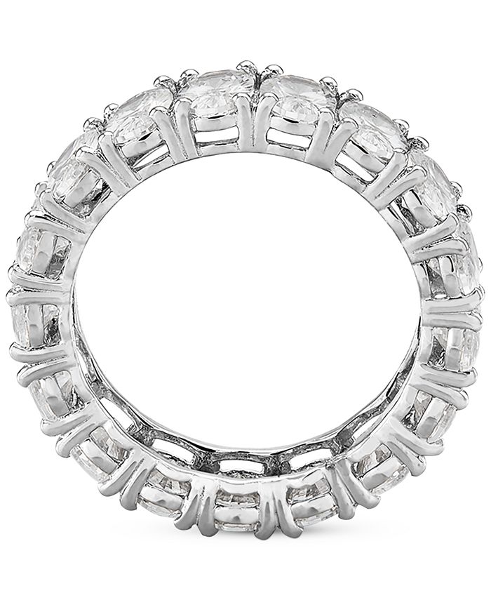 Arabella Cubic Zirconia Oval Eternity Band in Sterling Silver Macy's