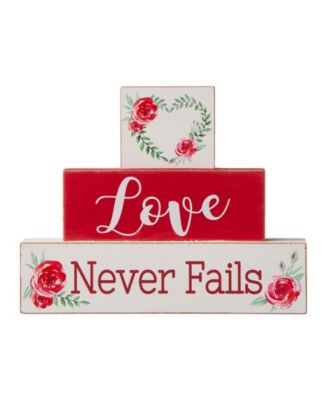 Valentine's Block Table Decor