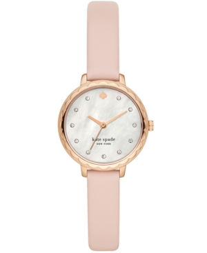 KATE SPADE MORNINGSIDE PINK LEATHER STRAP WATCH 28MM
