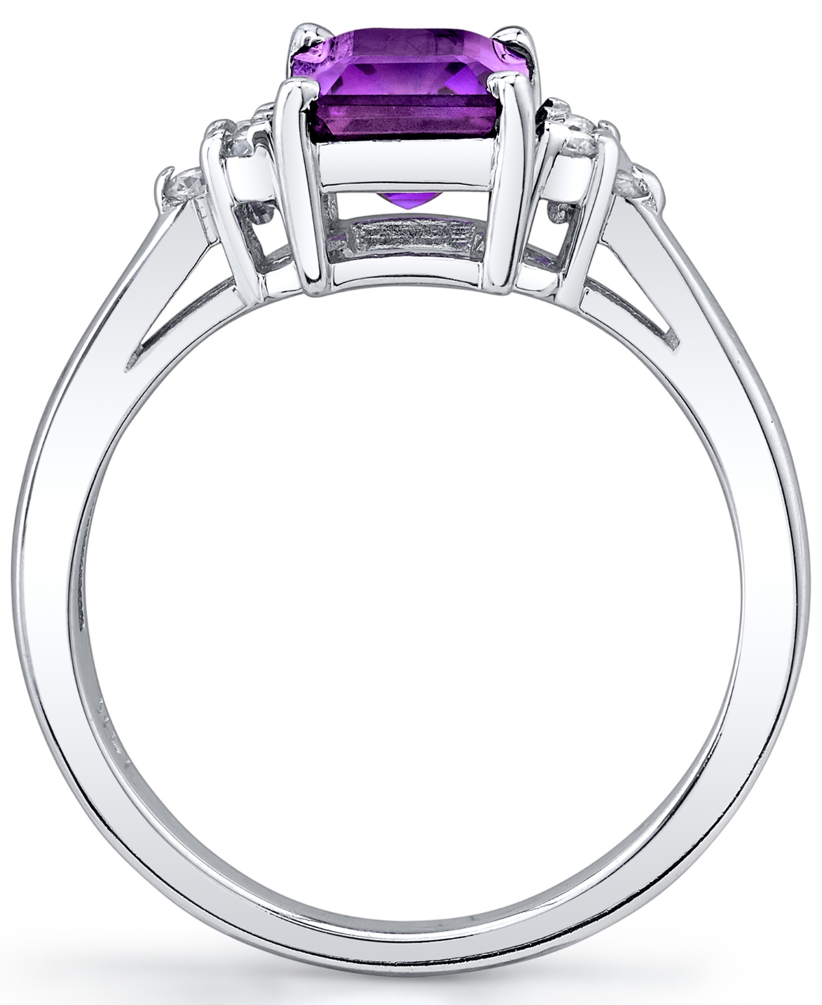 (1-5/8 ct. t.w.) & Diamond (1/8 ct. t.w.) Ring in 14k White Gold - Amethyst