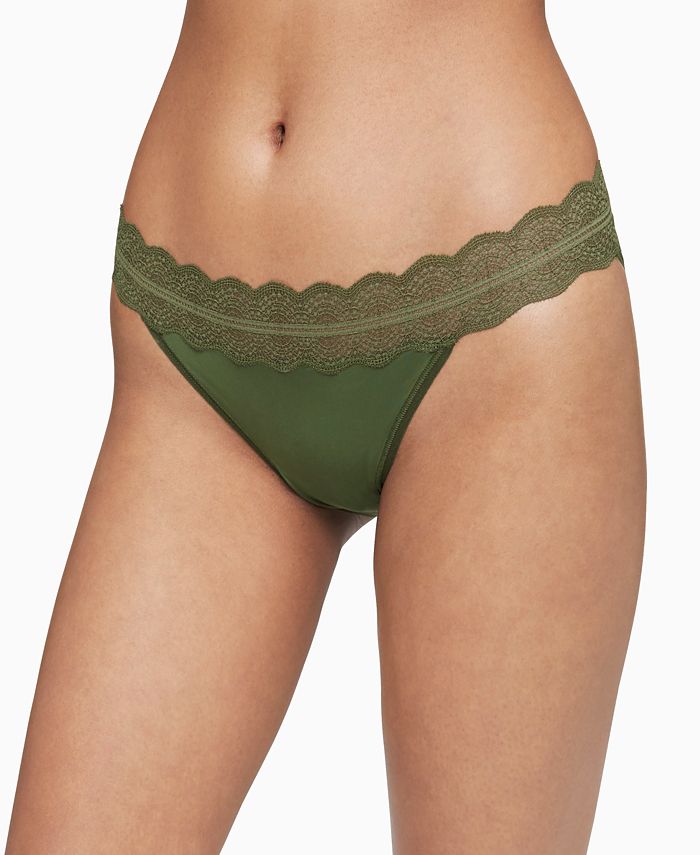 Calvin Klein Women's Lace Trim Bikini Underwear QD3780 - Macy's