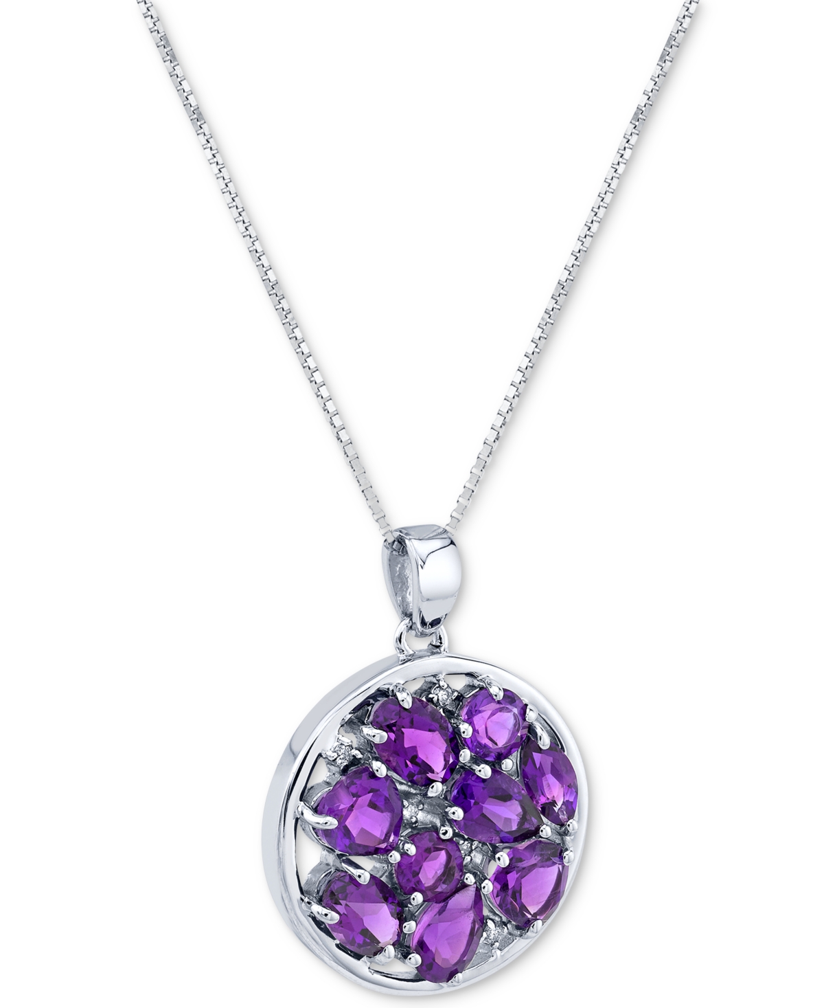 (3-1/8 ct. t.w.) & Diamond (1/20 ct. t.w.) Cluster 18