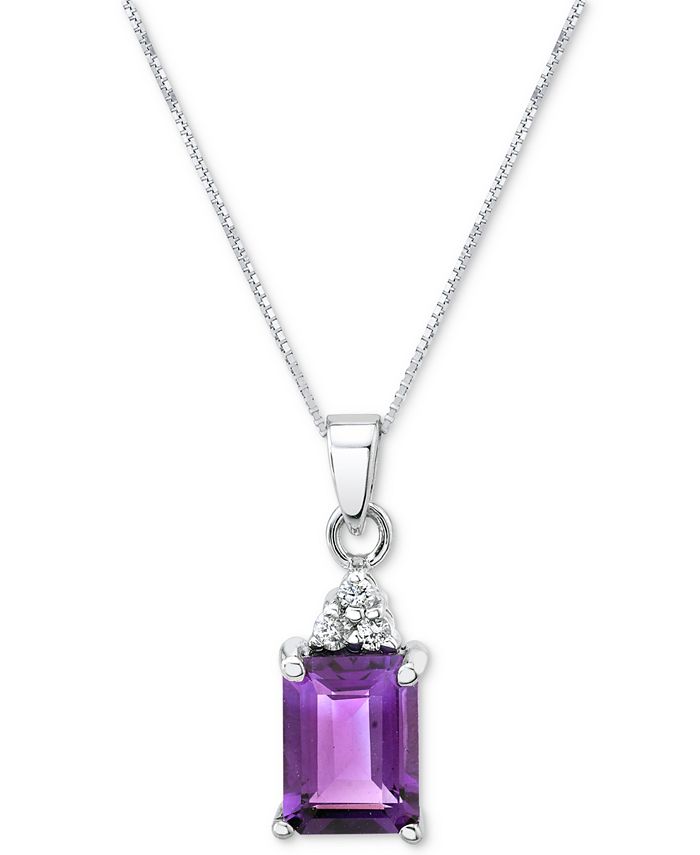 Macys amethyst necklace on sale