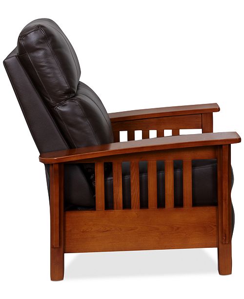 Furniture Harrison Leather Pushback Recliner Reviews Recliners