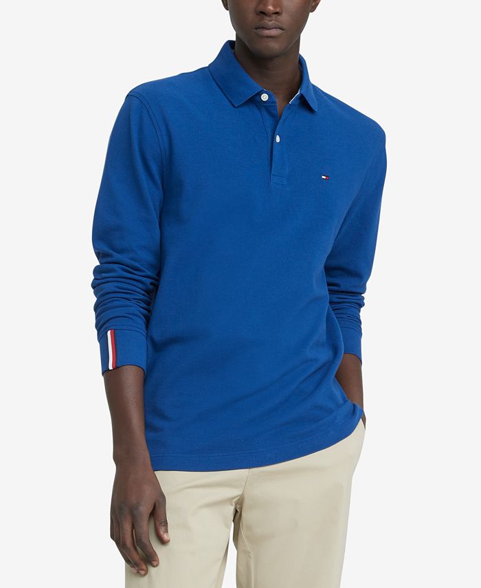 Tommy Hilfiger Mens Long Sleeve Button Down Shirt in Classic Fit Polo Shirt