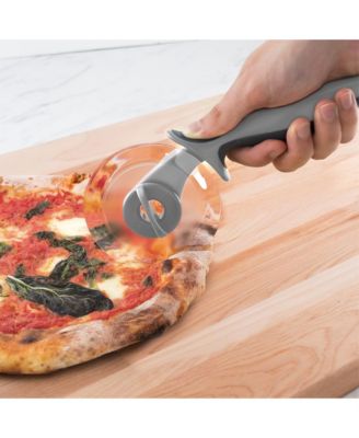 Food Prep 2 in 1 Pizza Wheel Utensil for Meal Prep Dough Pizza Pie and Pastry Cutter with Two Blades