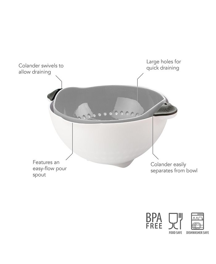 Tovolo - Soak N' Strain 3.5-Qt. Colander 2-in-1 Strainer & Soaking Bowl