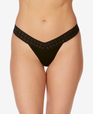 Shop Hanky Panky Women's One Size Dream Low Rise Thong Underwear In Black