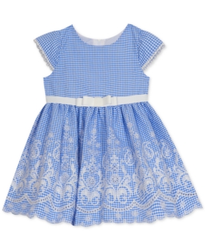 Rare Editions Baby Girls Embroidered Cap-Sleeve Dress