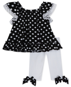 Rare Editions Baby Girls 2-Pc Dot-Print Tunic & Leggings Set