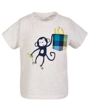 First Impressions Baby Boys Monkey Pocket Cotton T-Shirt Created for Macy's