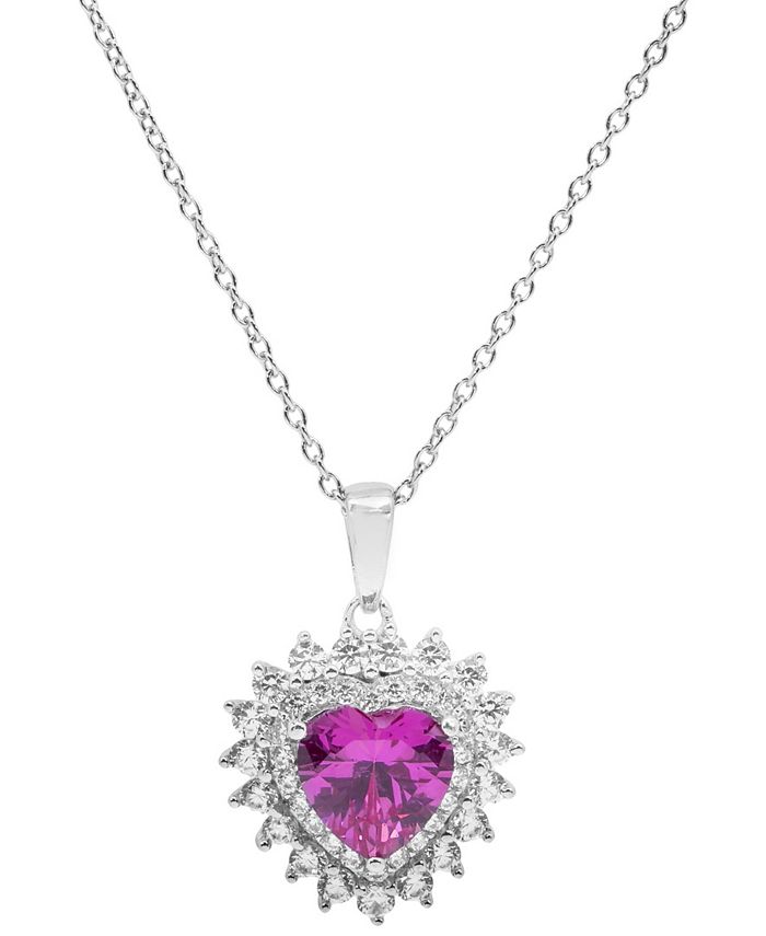 Macy s Women s Heart Pendant Necklace in Sterling Silver Macy s