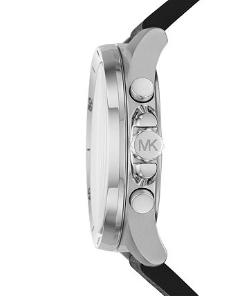 Michael Kors - Men's Brecken Chronograph Black Signture Logo Strap Watch 45mm MK8850