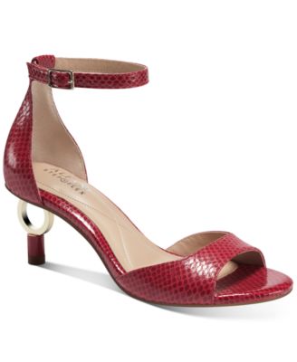 macy's red shoes heels