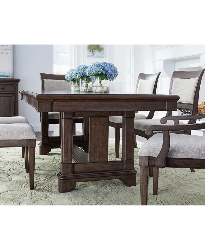 Furniture Stafford Trestle Dining Table, Created for Macy's Macy's