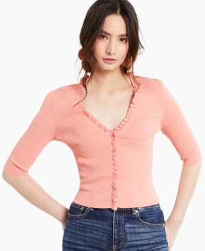 Inc Ruffle-Trim Cardigan Created for Macy's